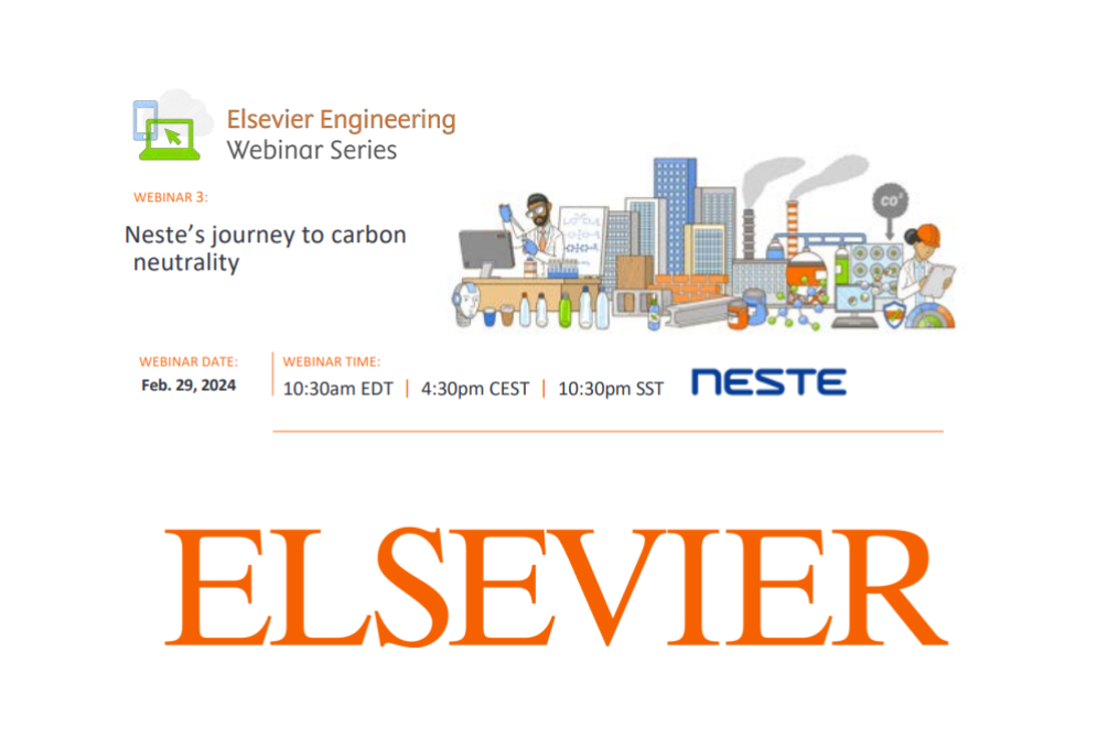 Neste’s journey to carbon neutrality - Elsevier Engineering webinarium