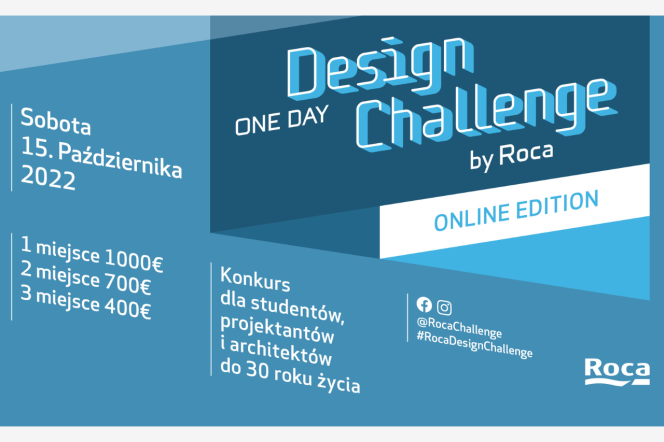 Plakat konkursy roca design one day challenge