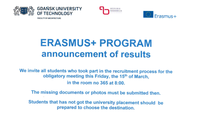 Baner programu Erasmus