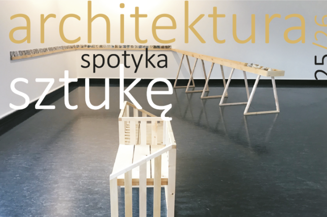 Grafika przedstawiająca instalację zaprezentowaną na wystawie przygotowanej przez Romana Nieczyporowskiego oraz Grzegorza Klamana. 