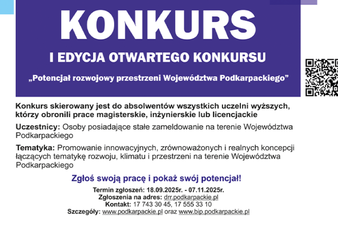 Grafika czołowa ze szczegółami konkursu