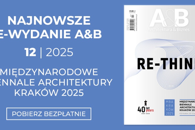 Grafika informująca o bezpłatnym numerze Architektura i Biznes 12/2025