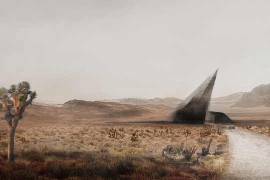 Wizualizacja projektu Hyperloop Desert Campus studentów PG