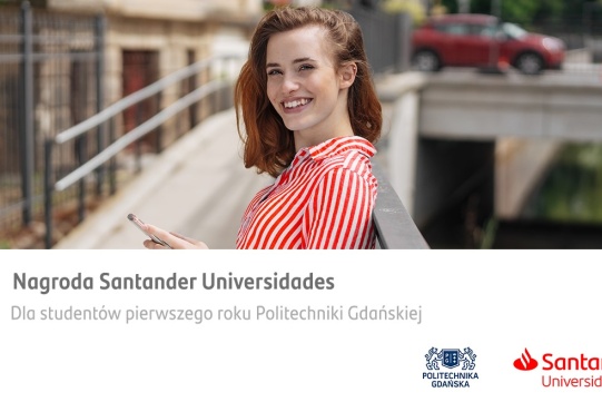 Plakat promujacy stypendia Santander