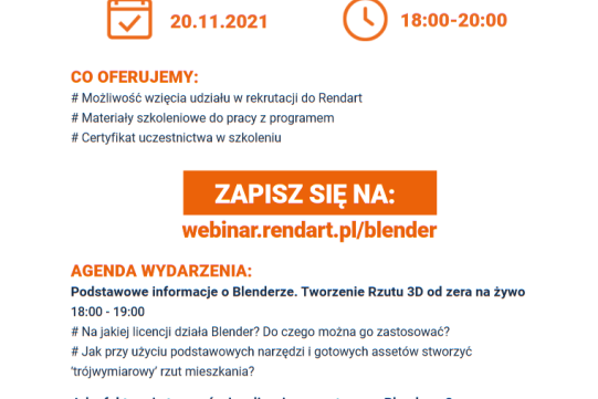 Plakat reklamujący webinar dla studentów