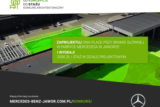 plakat promujacy konkurs Mercedes-Benz