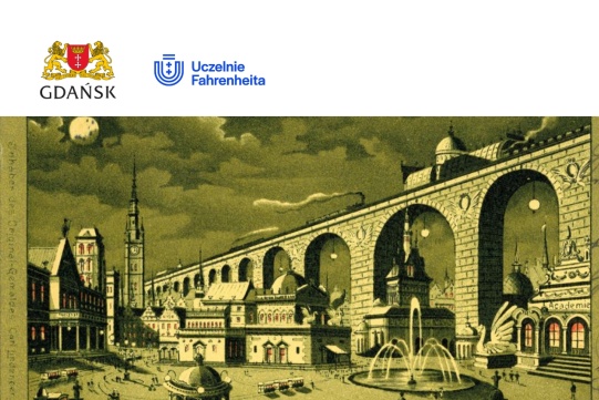 konkurs grafika w górnej części logo Gdańsk i FARu, poniżej pocztówka 