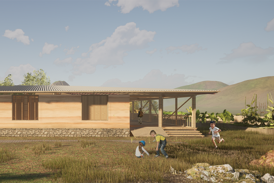 Visualization of the project by Justyna Wojdyło and Ada Żurańska, which qualified for the final of the modular school competition