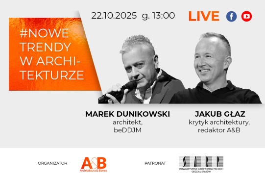 Plakat promujący wydarzenie #Nowe Trendy w Architekturze