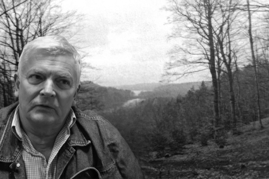 The late Professor Maciej Przewoźniak by Lake Potęgowskie – the photograph featured on the cover of his final book