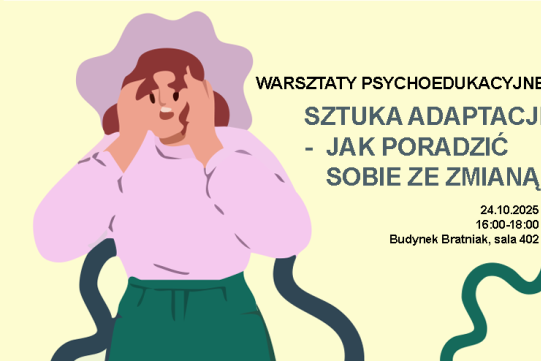 Plakat promujący warsztaty psychoedukacyjne organizowane przez BORF