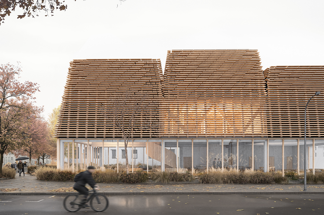 The winning project of the Inspireli Awards 2025. The front façade of the designed building refers in its form to the traditional architectural motifs found in Sopot