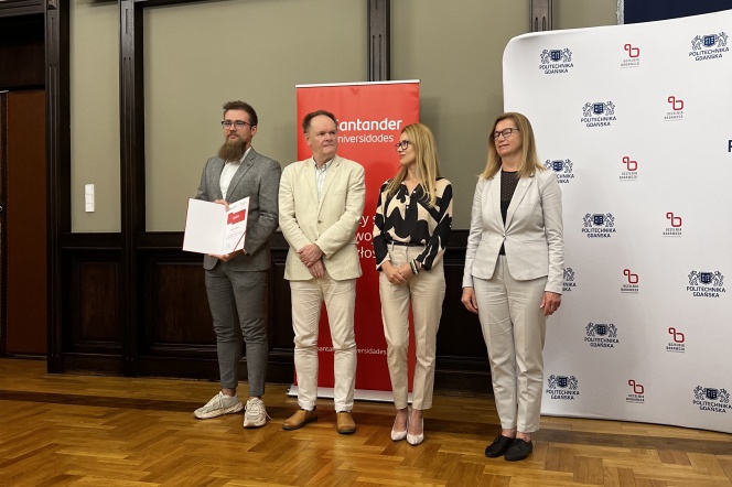 Rozdanie nagród banku Santander dla studentów i doktorantów Politechniki Gdańskiej.