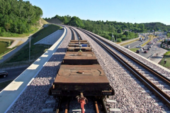 rail platform on tracks