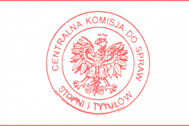 Central Commission for Degrees and Titles stamp