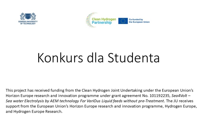 Konkurs dla Studenta HE Sea4Volt