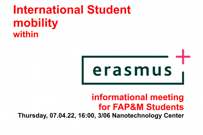 ERASMUS+ informational meeting for students