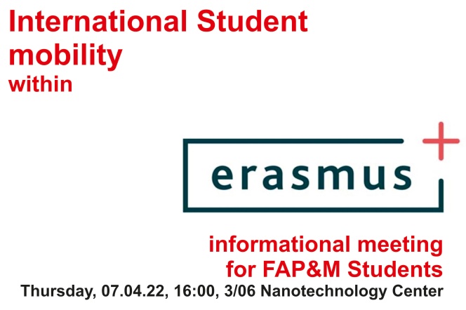 ERASMUS+ informational meeting for students