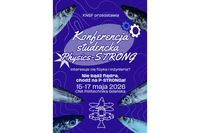 plakat informujący o wydarzeniu, fioletowe