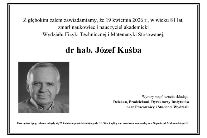Odszedł dr hab. Józef Kuśba