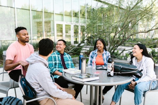 students around the table