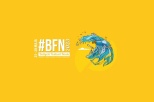 napis na żółtym tle #BNF Bałtycki Festiwal Nauki