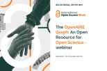 Poster of webinar The OpenAIRE Graph 