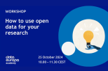 poster of Workshop "How to use open data for your research"