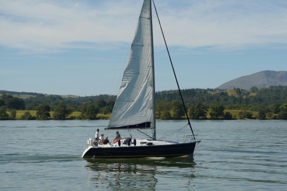 Żeglówka na jeziorze
