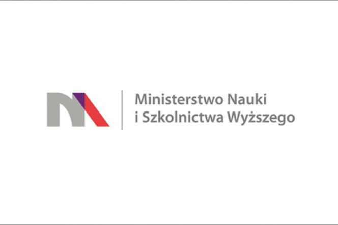 Na zdjęciu znajduje się logo Ministerstwa nauki i Szkolnictwa Wyższego.