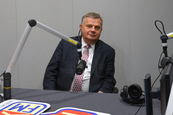Prof. Kazimierz Darowicki w studiu radia TOK FM