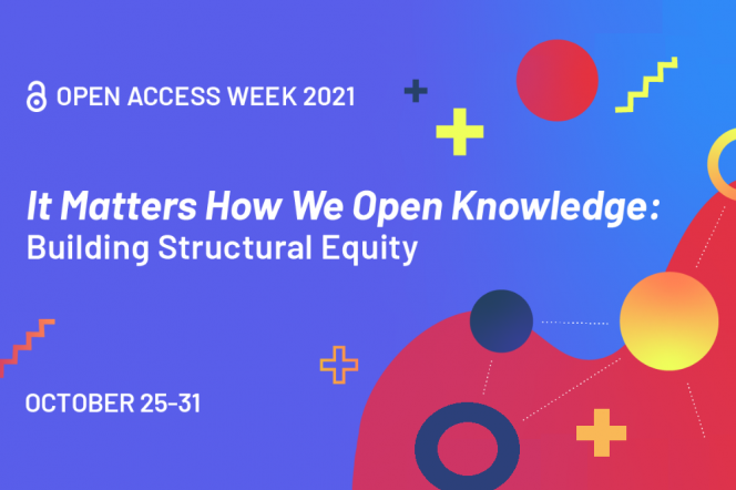 plakat zapowiadający Open Access Week 2021