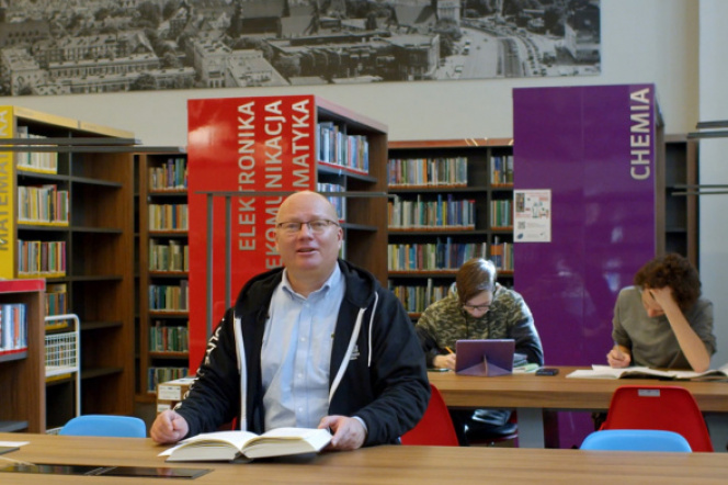 The rector in the library 