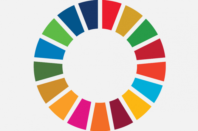 Logo celów zrównoważonego rozwoju - kolorowe koło 