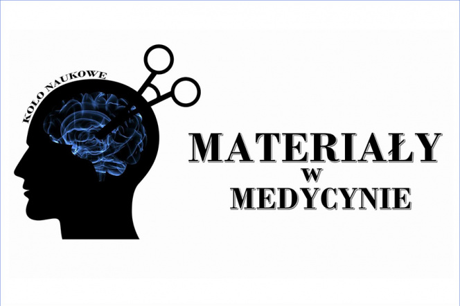 grafika - logotyp koła naukowego Materiały w medycynie