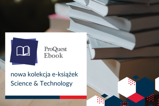 logo ProQuest Ebook Central na tle książek