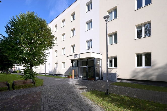 the photo shows the building of the Student's House No. 5 on Wyspiańskiego Street.