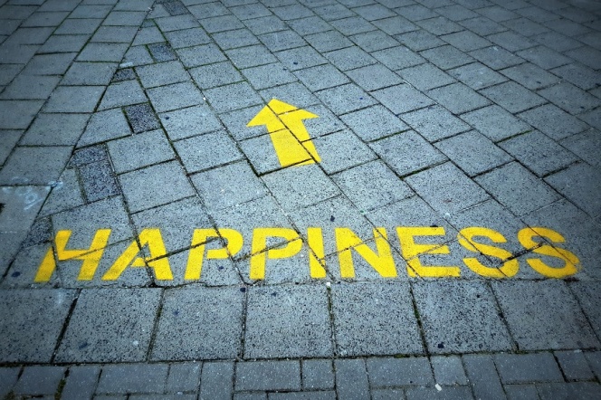 baner z napisem "szczęście"