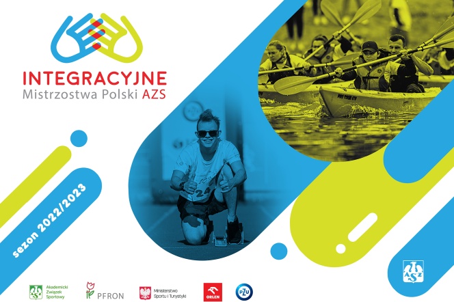 Grafika promująca Integracyjne Mistrzostwa Polski AZS