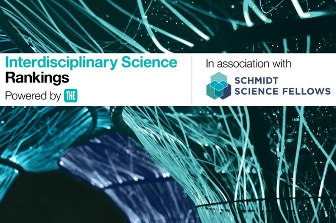 Napis Interdisciplianry Science Rankings powerd by THE in association with Schmidt Science Fellows