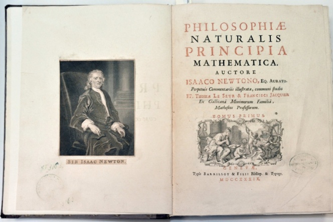 W swojej najcenniejszej kolekcji Biblioteka PG posiada m.in. unikatowy zbiór 3-tomowej publikacji Isaaca Newtona „Philosophiae naturalis principia mathematica” z 1739 r.