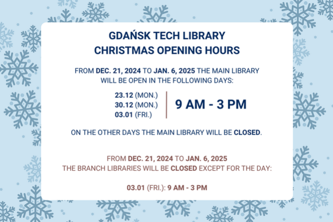 Christmas and New Year opening times