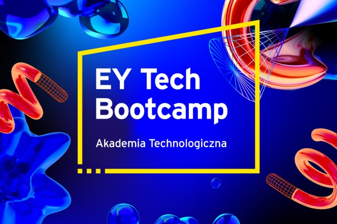 Na kolorowym tle nazwa programu