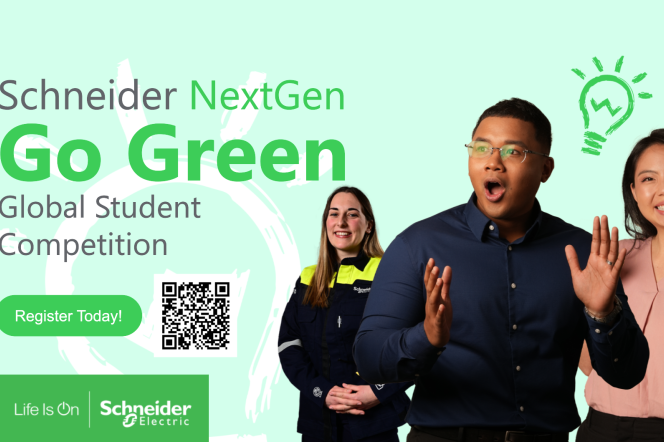 Na zielonym tle informacja o konkursie