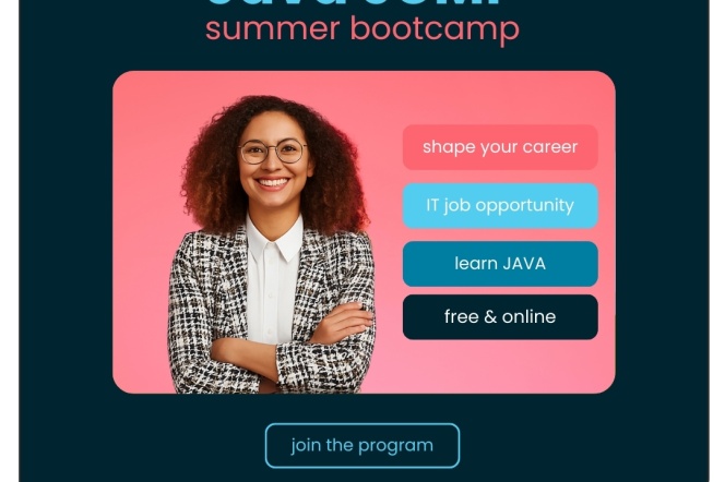 Na zdjęciu kobieta oraz informacja o projekcie