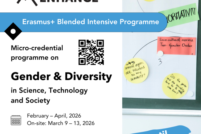 Information about the course on the colorful background.