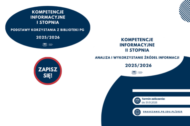Kompetencje informacyjne - obowiązkowe szkolenia biblioteczne dla studentów PG