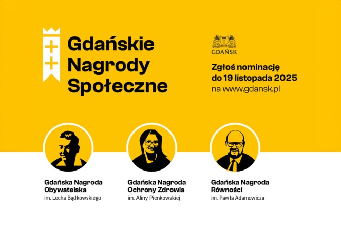 grafika z portretami patronów nagród