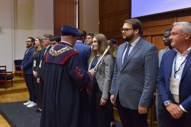 Prof. Krzysztof Wilde, rektor PG podczas immatrykulacji doktorantów. Fot. Krzysztof Krzempek/PG