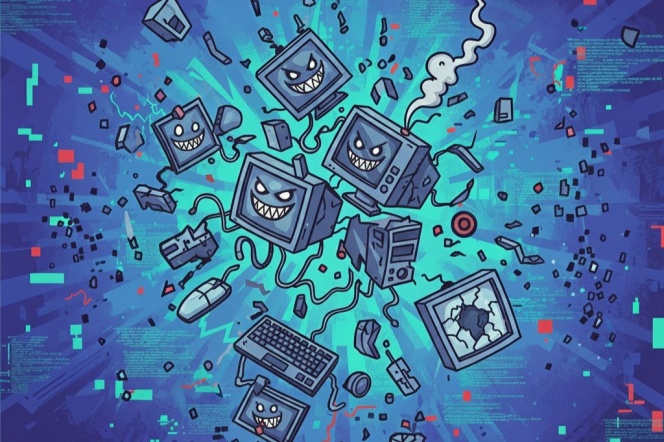 Cartoon computer devices 